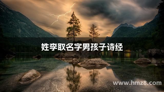 姓李取名字男孩子诗经
