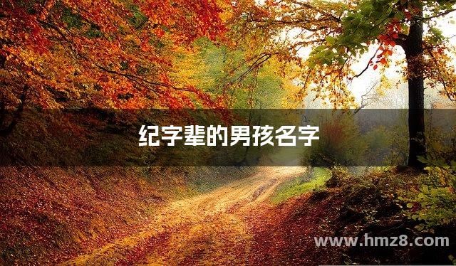 纪字辈的男孩名字