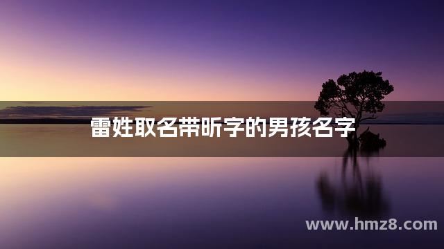 雷姓取名带昕字的男孩名字