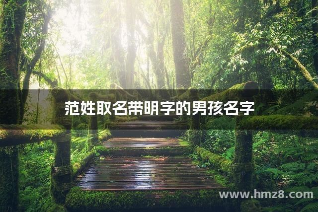 范姓取名带明字的男孩名字