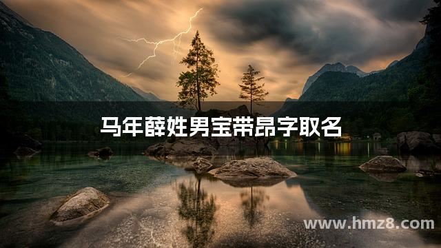 马年薛姓男宝带昂字取名