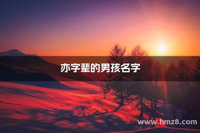 亦字辈的男孩名字
