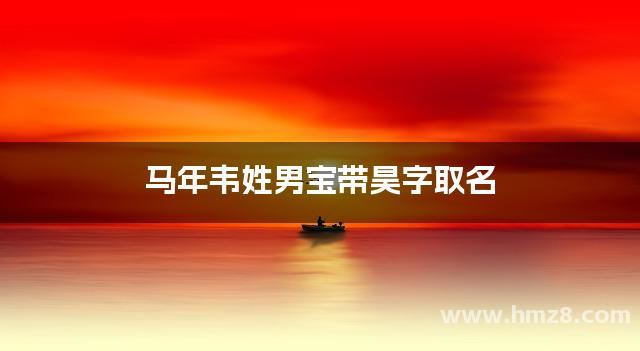 马年韦姓男宝带昊字取名