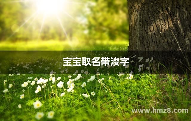 宝宝取名带浚字 有诗意有深度的男孩名字